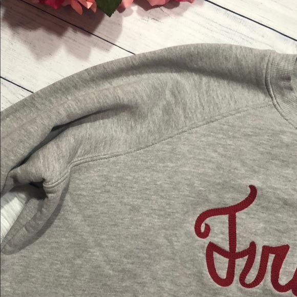 Frame Denim Gray Old School Embroidered Sweatshirt - Picture 6 of 8